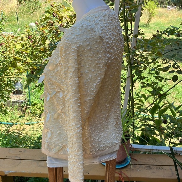 A'Reve summer lightweight  Lace Cardigan with Ribbon Accents small - Picture 6 of 12